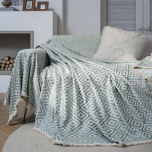 GEOMETRIC JACQUARD RETRO AMERICAN SOFA THROW