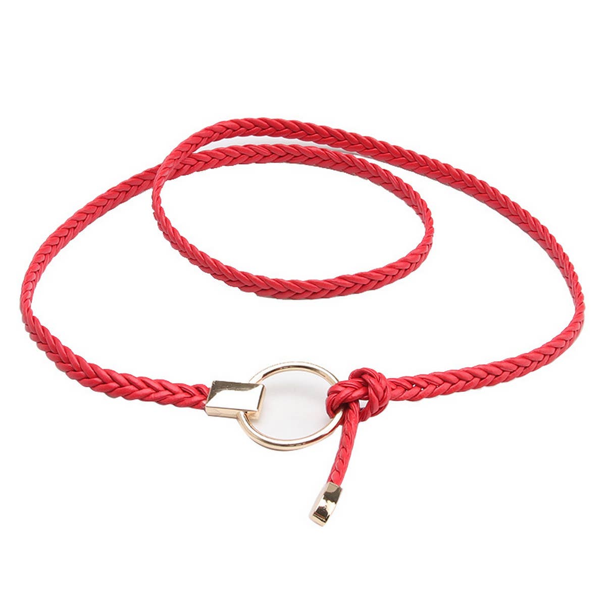 CWABE0929_CASUAL HAND-WOVEN THIN BELT