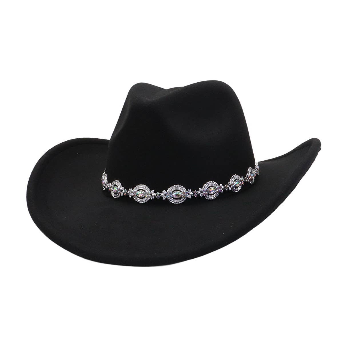 Ethnic  Felt Cowboy Hat Western Fedora_CWAH04430