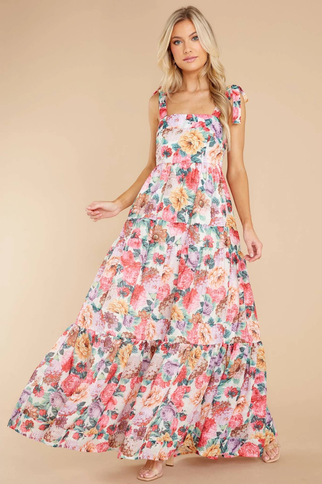 Fashion casual one-shoulder floral halter dress