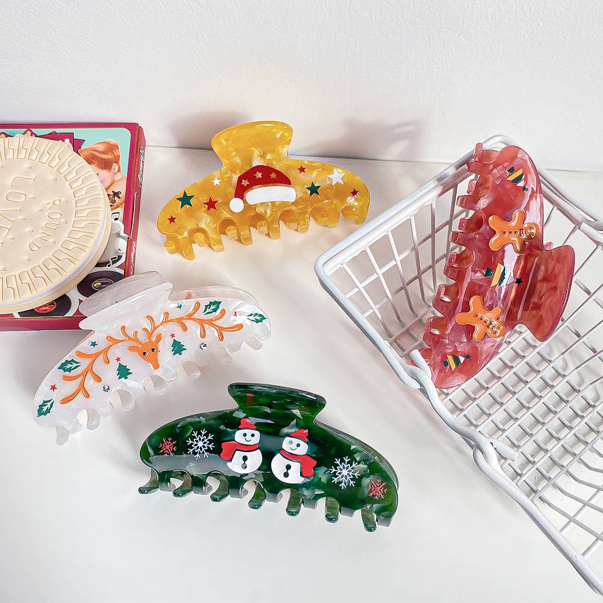 Christmas cartoon fun gingerbread man hairpin