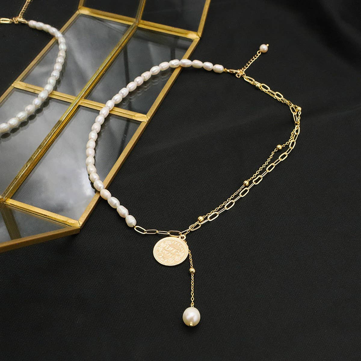 LUXURY NATURAL FRESHWATER PEARL NECKLACE