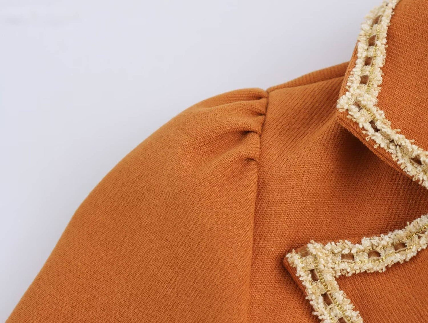 DRESS WITH SUIT COLLAR AND HIGH WAIST