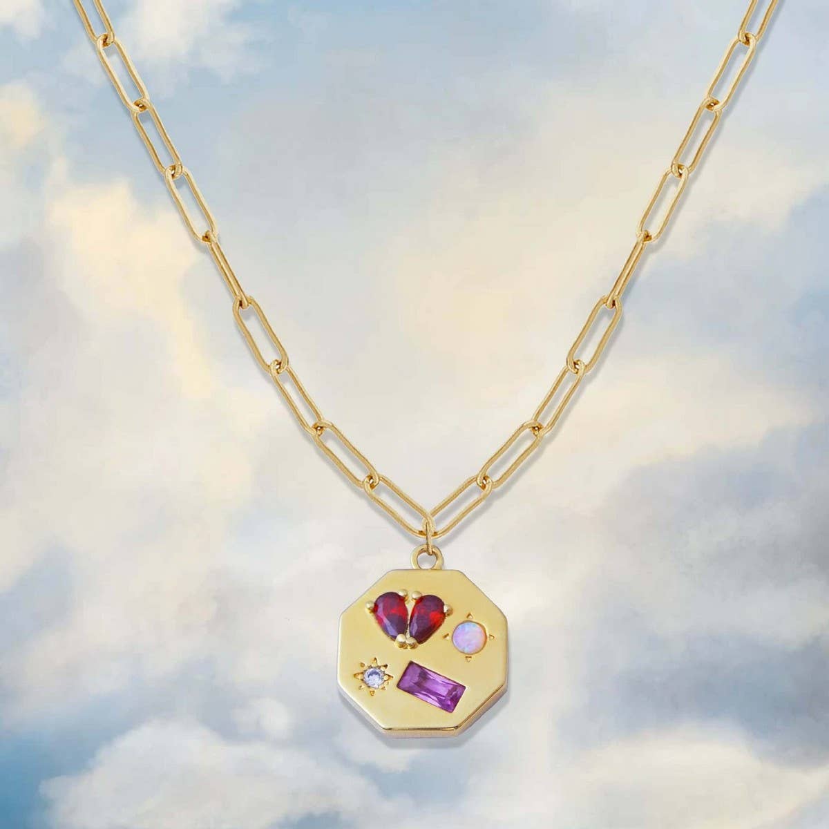 Women's irregular horseshoe U-shaped necklace