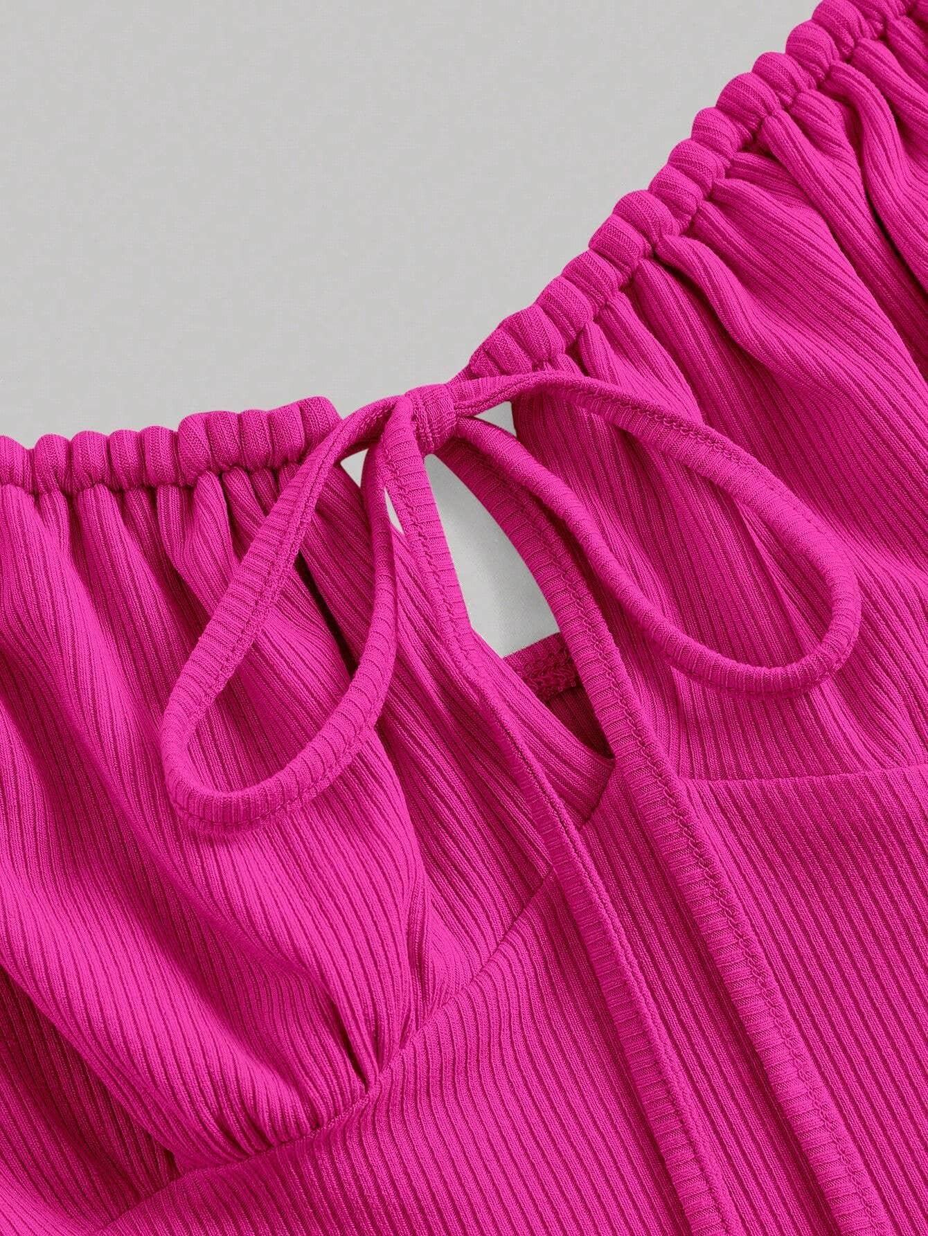 Lace-up, hip-hugging, strappy fishtail dress