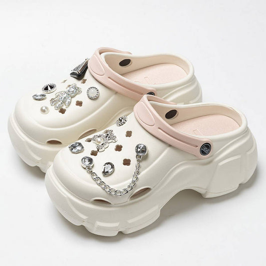 FASHION DIAMOND BEAR NEW HOLE SHOES SANDALS_CWSHS0814