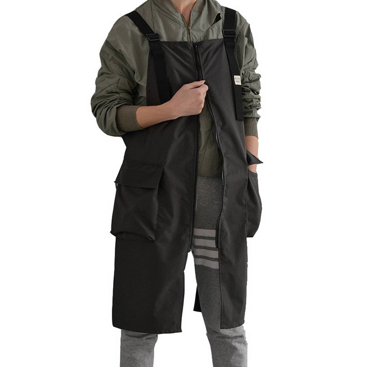 Adjustable zipper Aprons with pockets Work clothes_CWMM3307