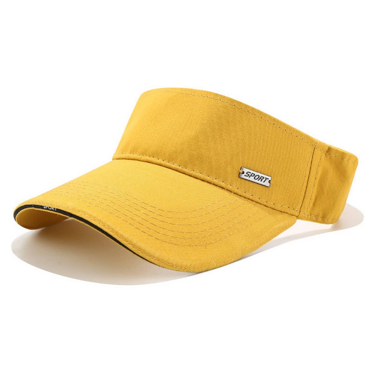 Sport Metal Logo Visor Hat - Outdoor Sunshade Cap_CWAH3297