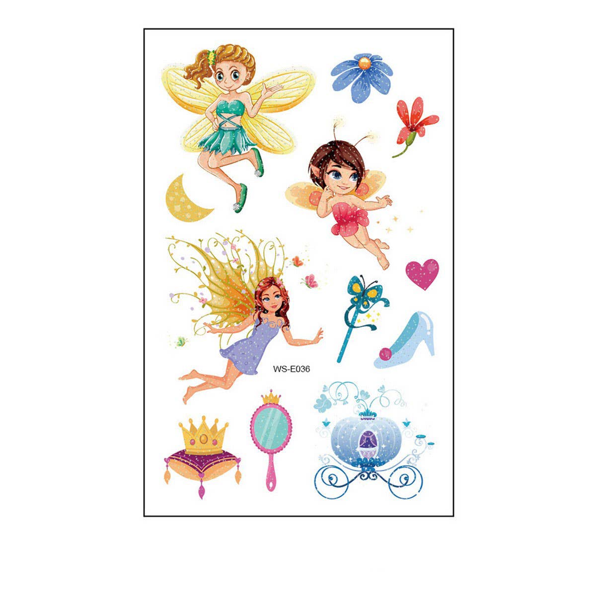 Glitter Fairy Tattoos ? Princess Waterproof Set