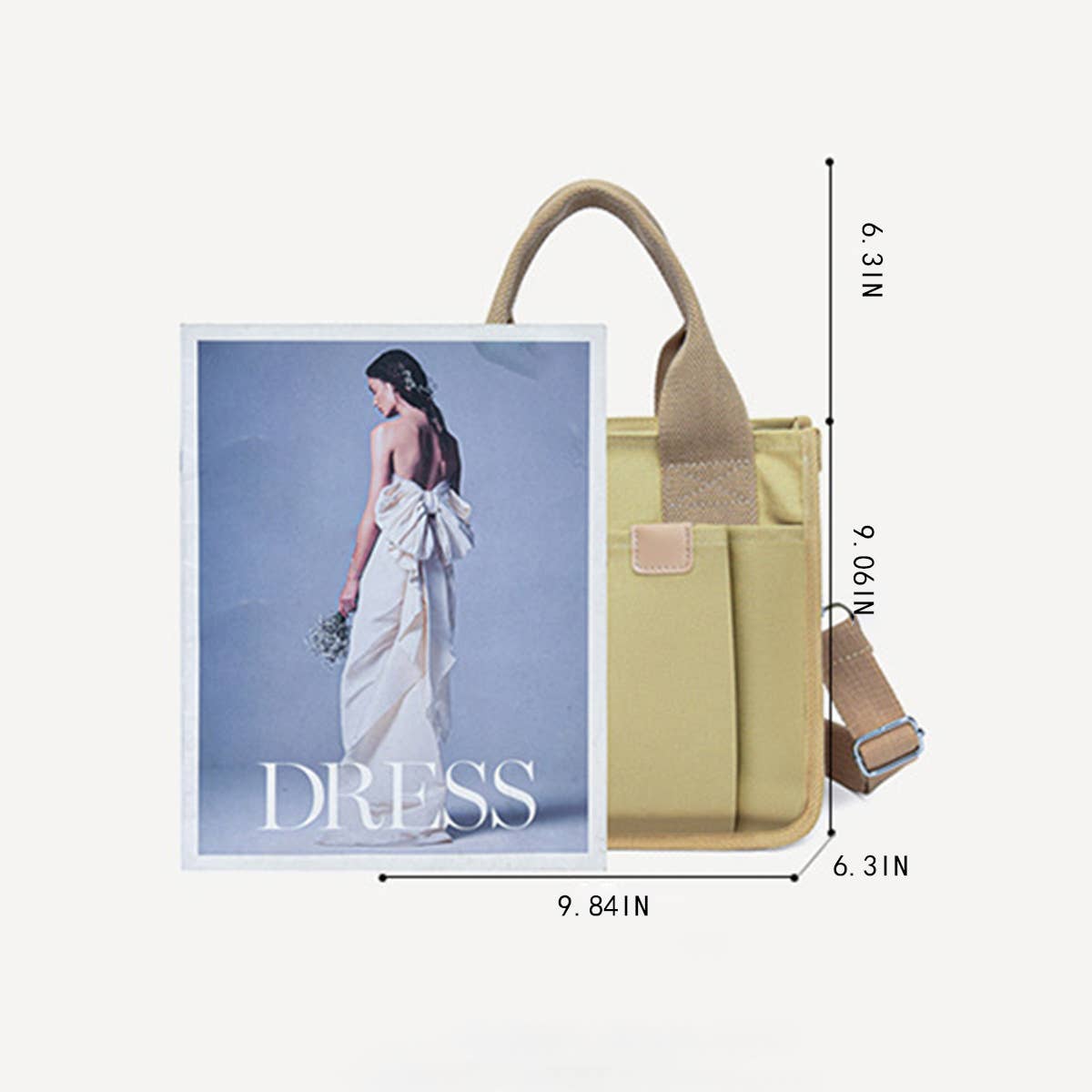 SOLID COLOR CASUAL VERSATILE SHOULDER HANDBAG_CWAB2444