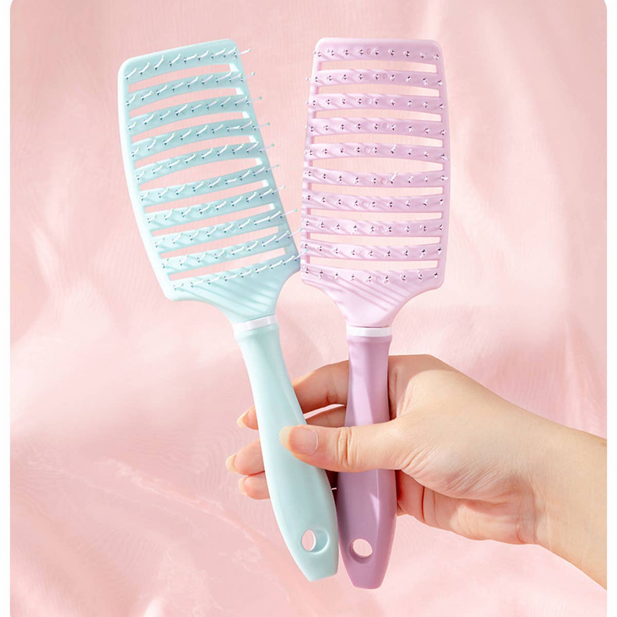 WOMEN HAIR ROOT FLUFFY MASSAGE LARGE CURVED COMB