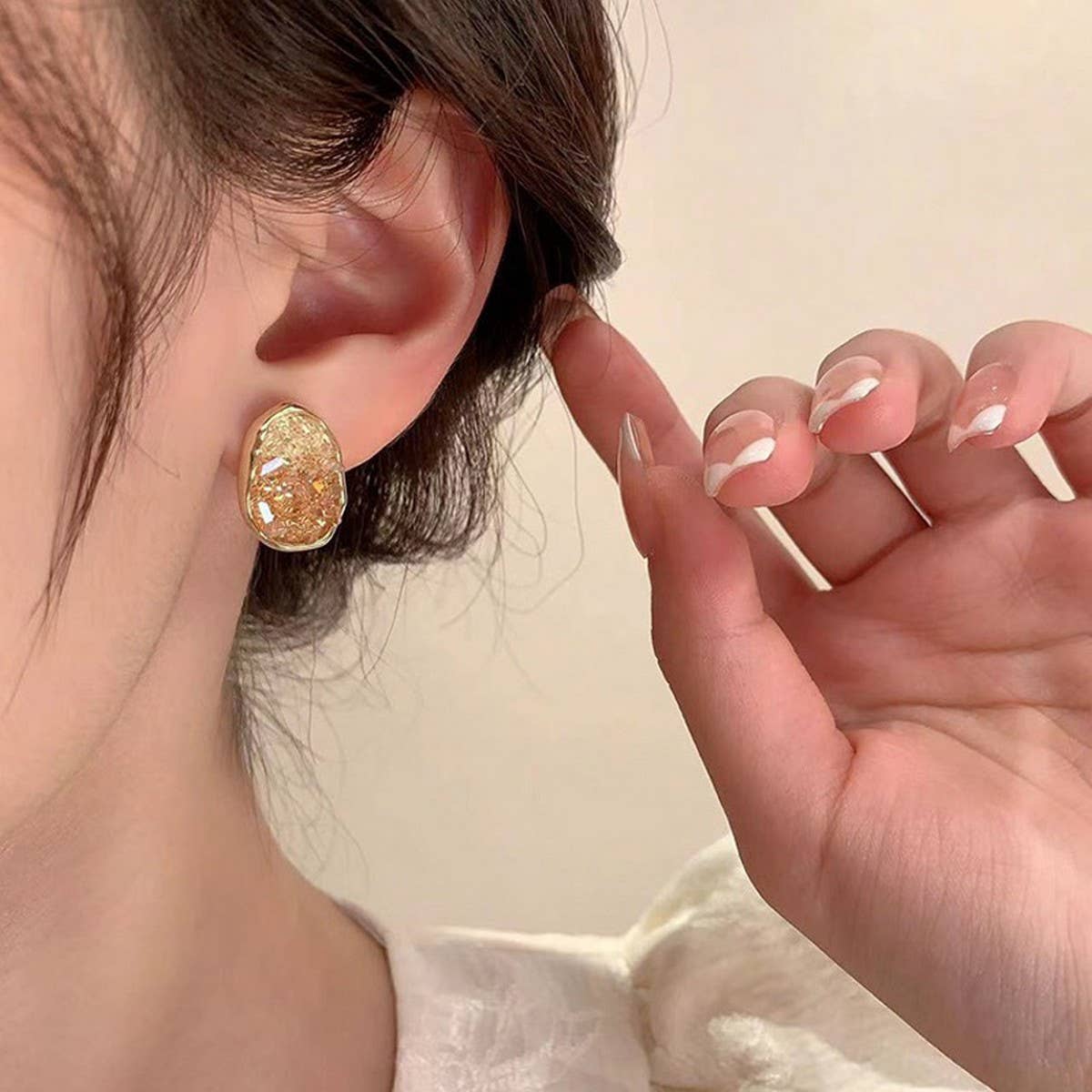 HONG KONG STYLE HIGH-END GEOMETRIC EARRINGS