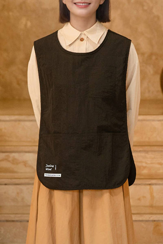 CWMM8272_FASHION VEST STYLE WATERPROOF AND OIL-PROOF APRON