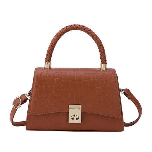 2024 SIMPLE TEXTURE STONE SHOULDER BAG_CWAB3335