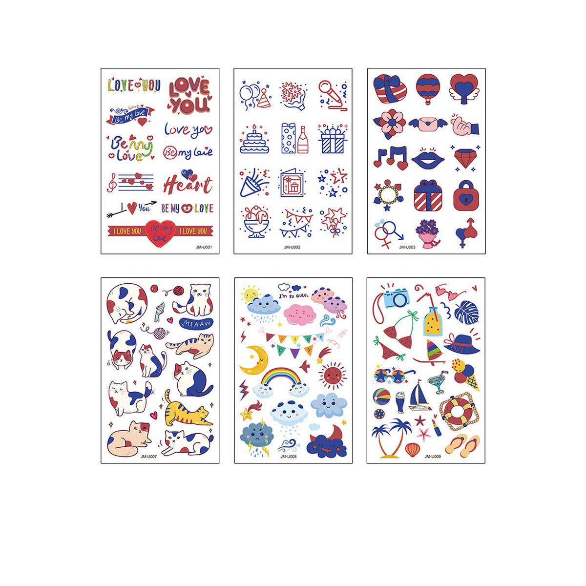 UV Color-Changing Sunscreen Test Tattoo Stickers