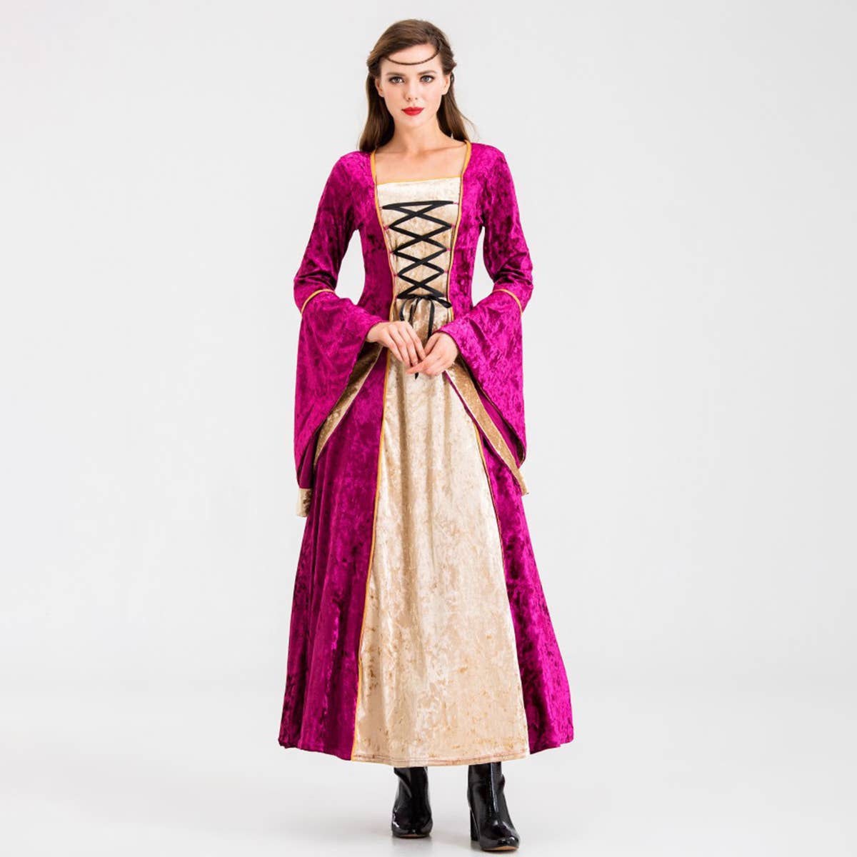 HALLOWEEN RETRO PALACE QUEEN PRINCESS LONG DRESS