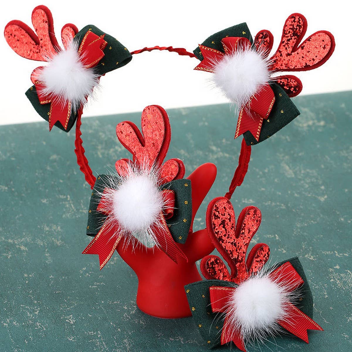 Christmas Reindeer Antler Headband ? Cute Fabric