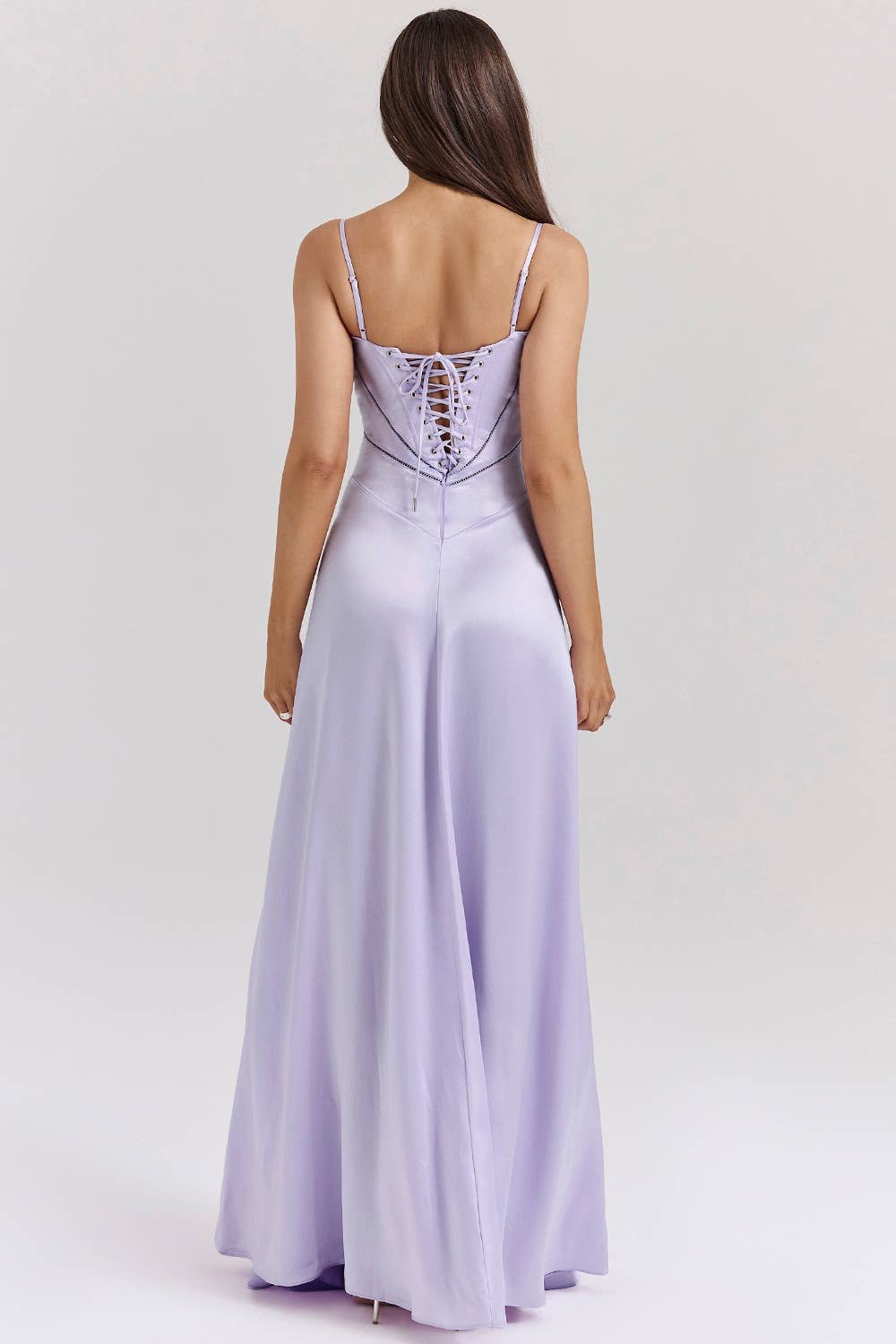 Sexy halter slim backless solid color long dress