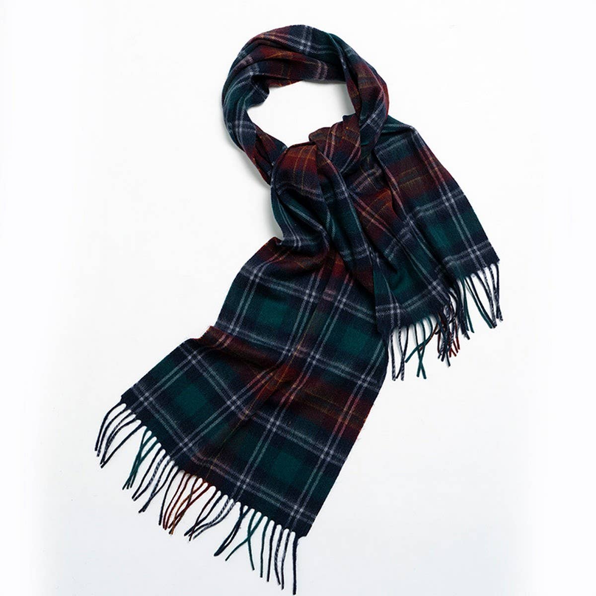 Nordic Plaid Wool Scarf ??Warm Winter Couple Wrap_CWASC2357