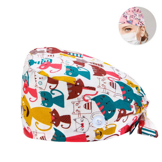 SURGICAL CAP DOCTOR CAP COTTON PRINTED CAP_CWAH3330