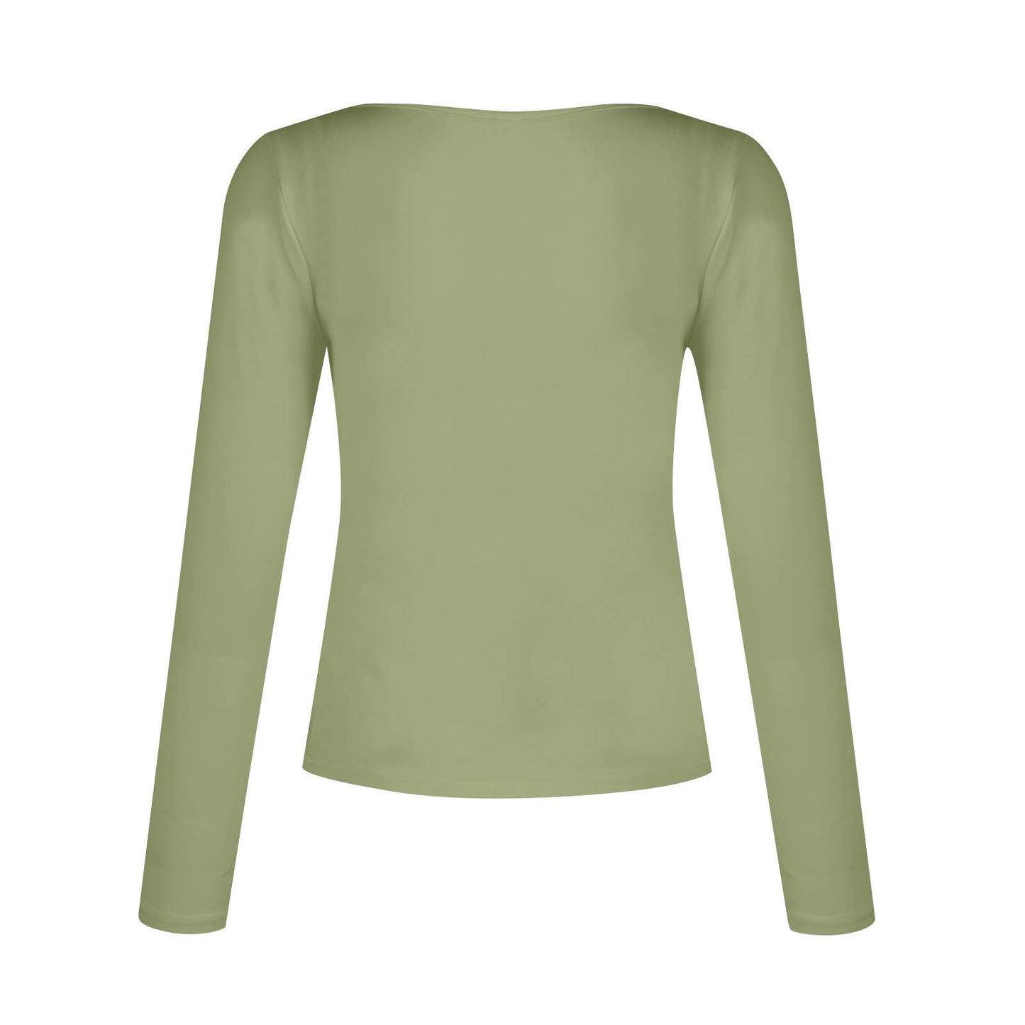 V-NECK LONG SLEEVE SLIM-FIT ALL-IN-ONE T-SHIRT