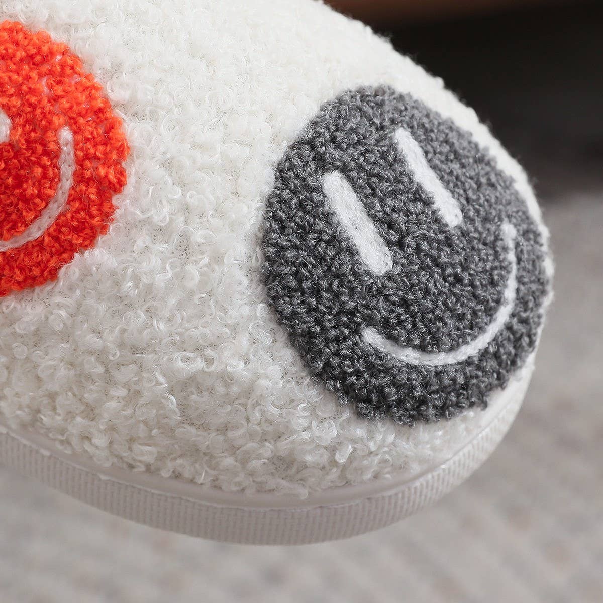 WINTER SMILING FACE PATTERN COTTON SLIPPERS