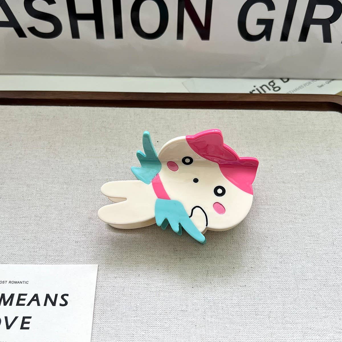 Cute Angel Acetate Claw Clip ?Sweet Dopamine Style
