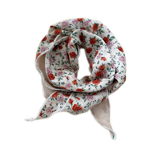 Double-Layered Diamond Pattern Twilly Scarf
