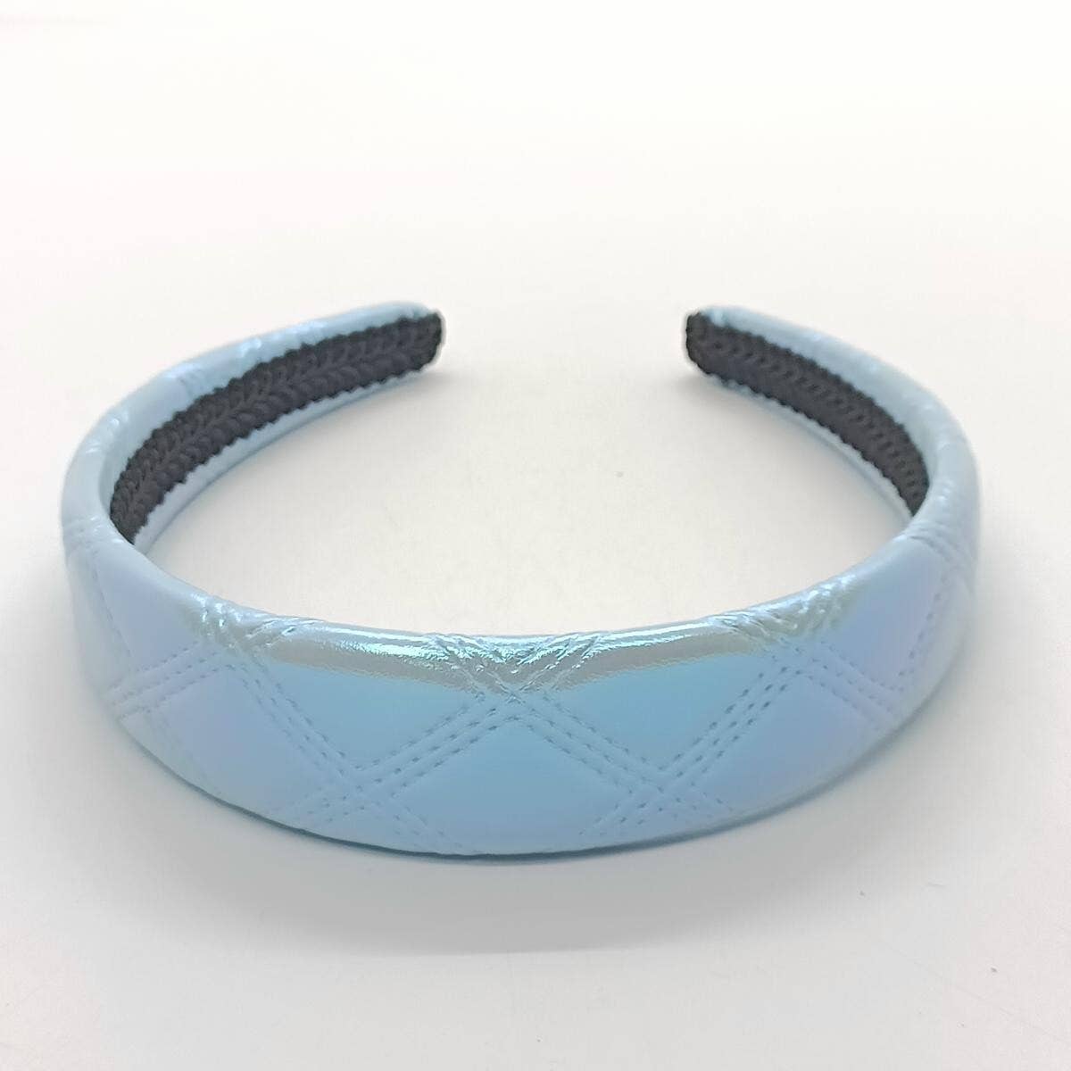 New Pearl AB Metallic Dark Grid PU Headband