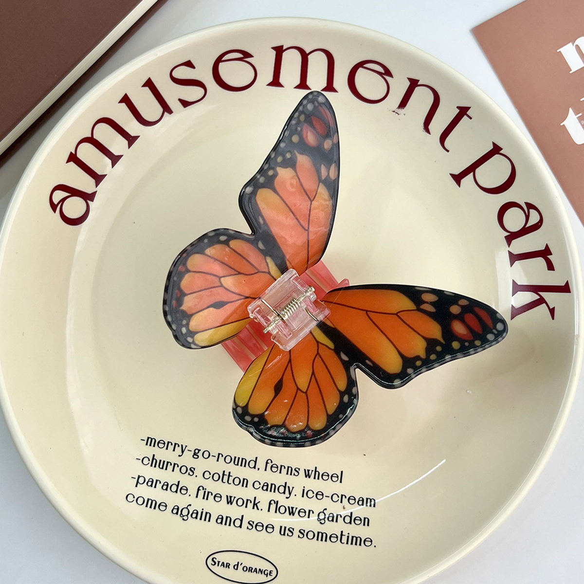 French Butterfly Hair Claw,Elegant Chic Updo Clip