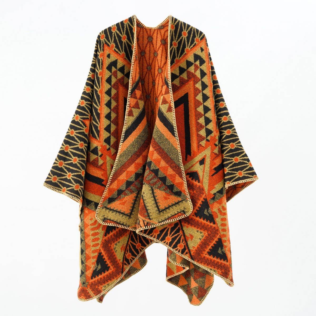 FASHION TRAVEL OUTFIT PHOTO WARM WARM SHAWL_CWMM2093