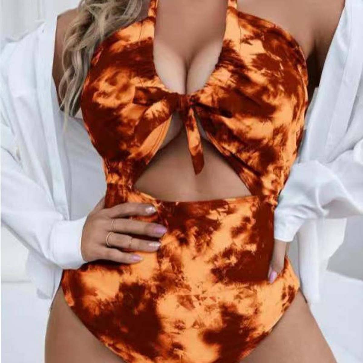OVERSIZED PRINTED BACKLESS ONE-PIECE BIKINI_CWMW0605