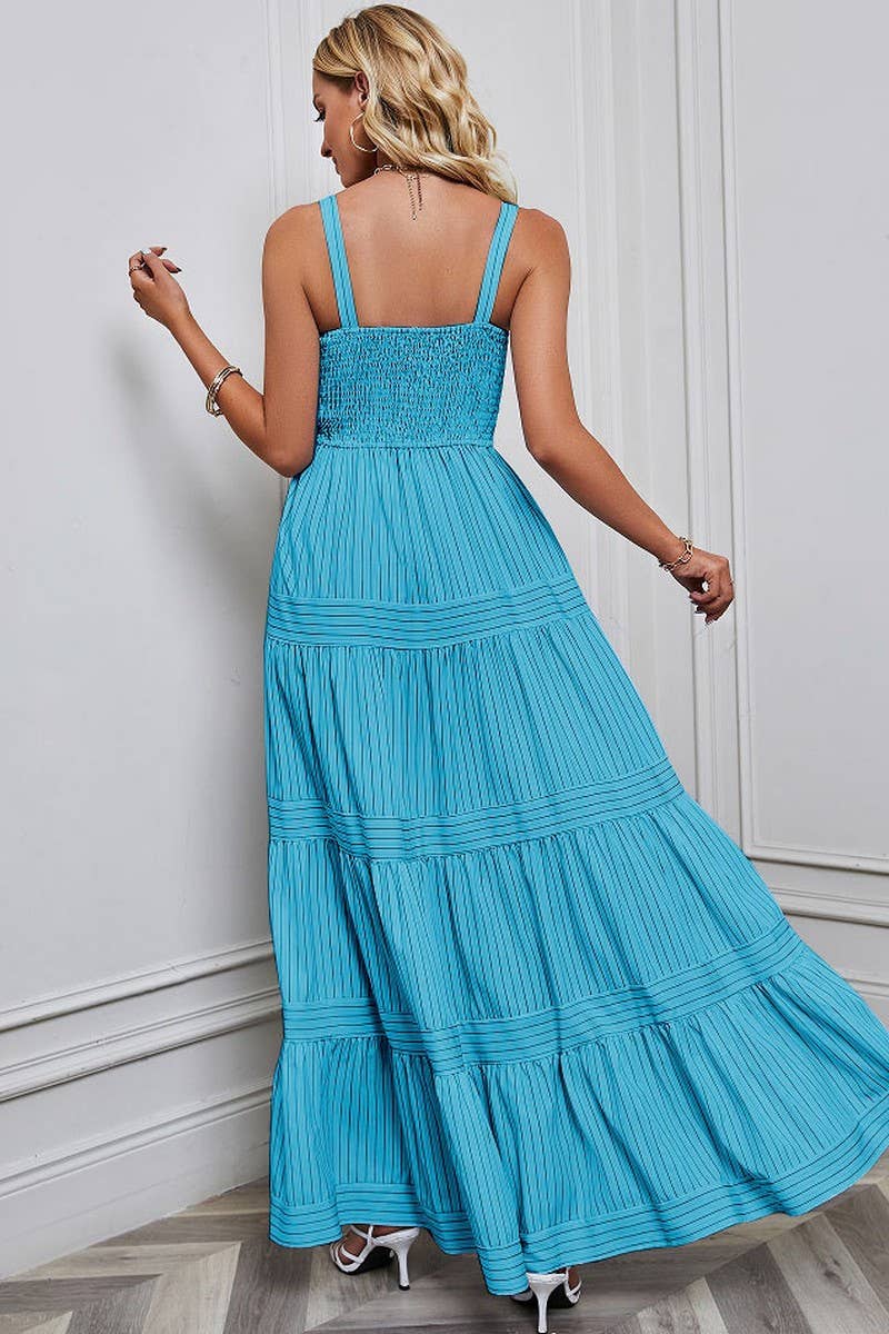CWDMD1612_SLEEVELESS TANK TOP STRIPED MAXI DRESS