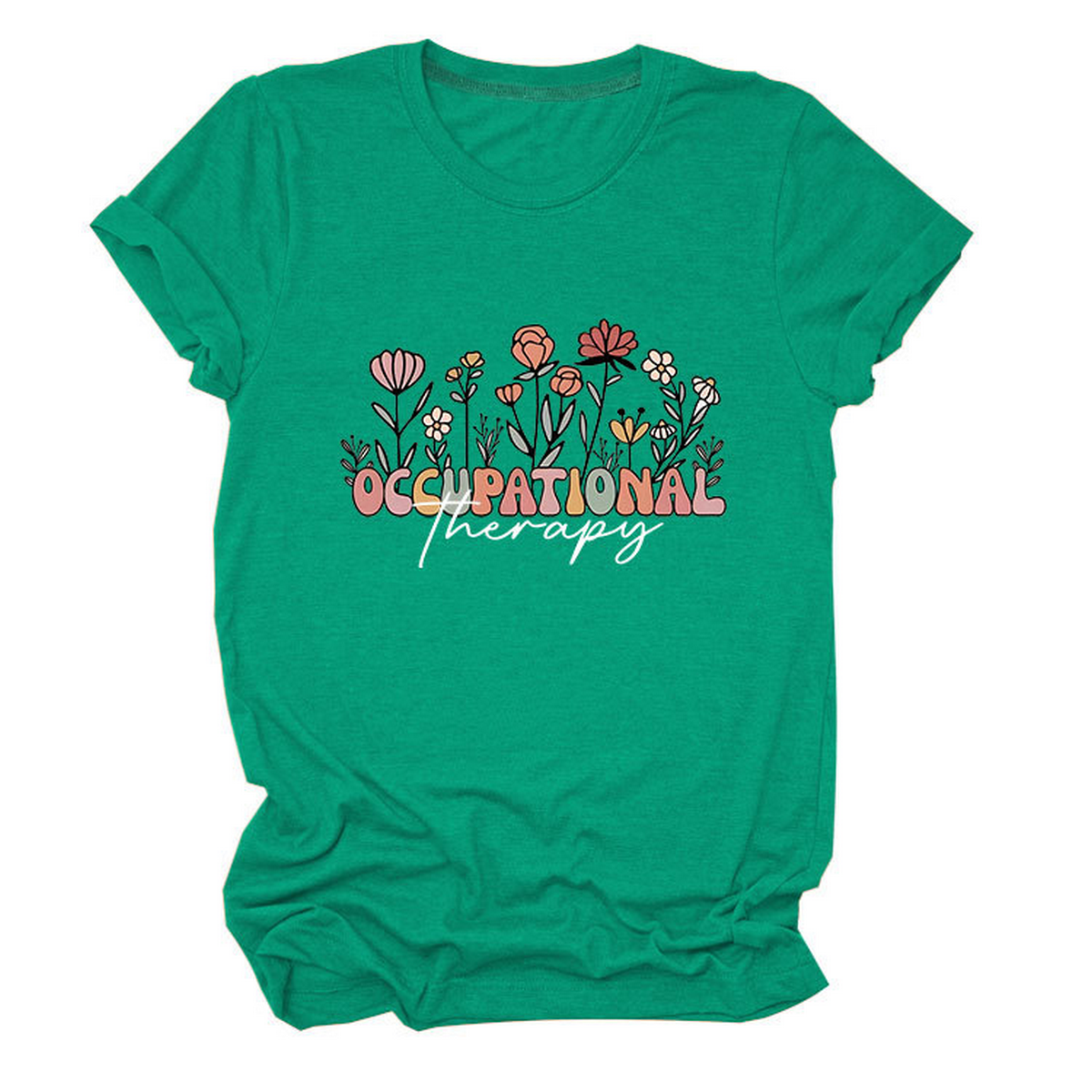 Casual Crew Neck Tee ??Occupational Therapy Theme_CWTTS1531