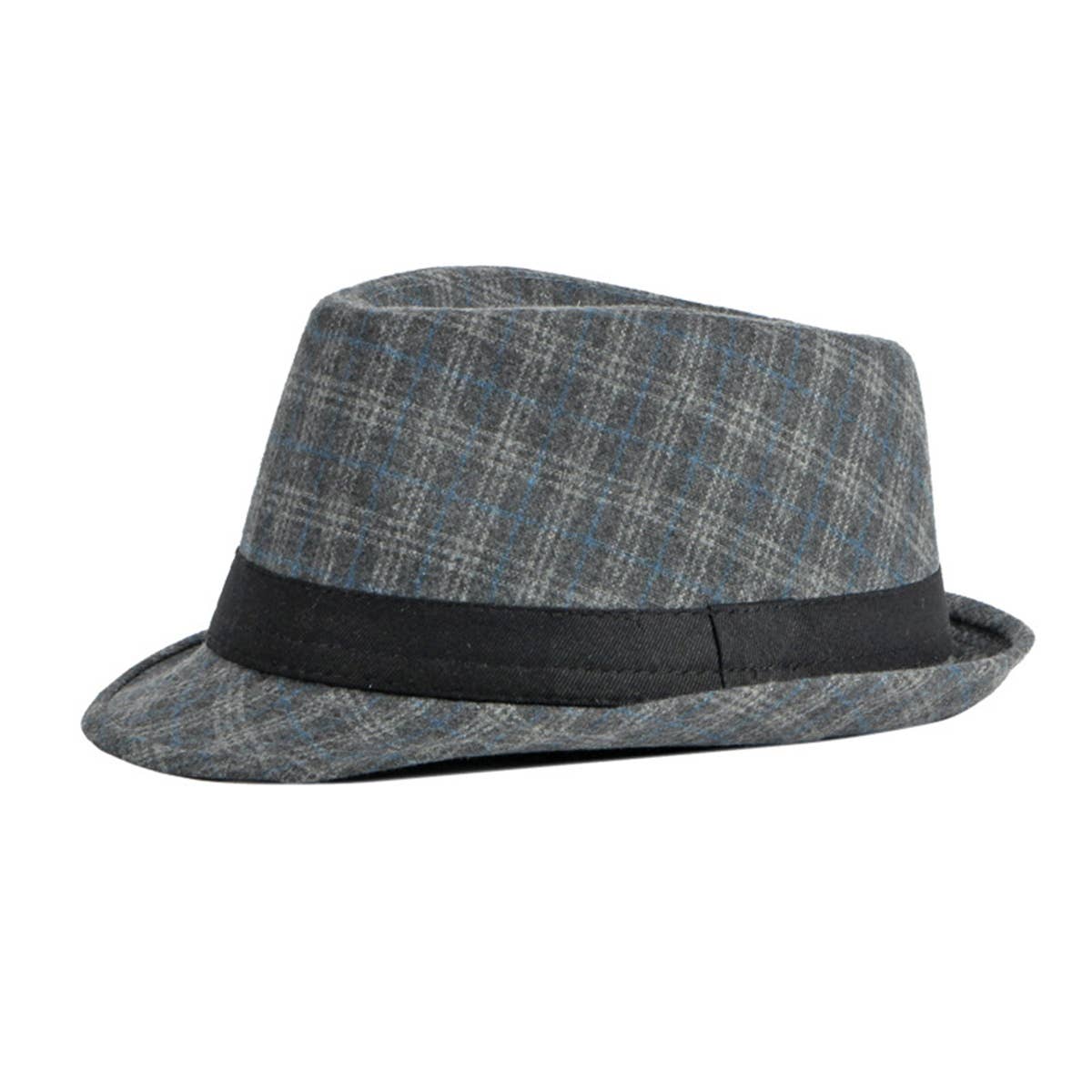 NEW AUTUMN AND WINTER LITERARY PLAID JAZZ HAT_CWAH1919