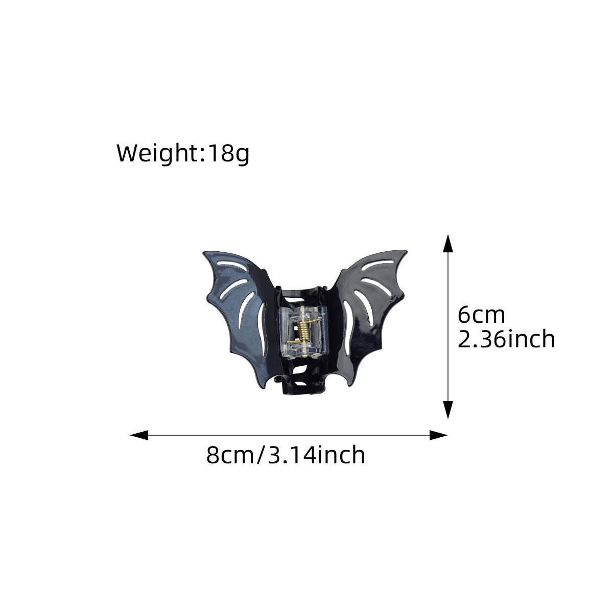 Halloween Bat Wing Gothic Hair Clip for Ladies_CWAHA1444