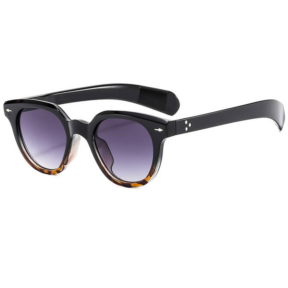 FASHIONABLE OVAL LEOPARD PRINT SUNGLASSES