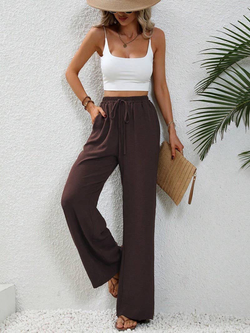 All-in-one floor-length straight leg pants