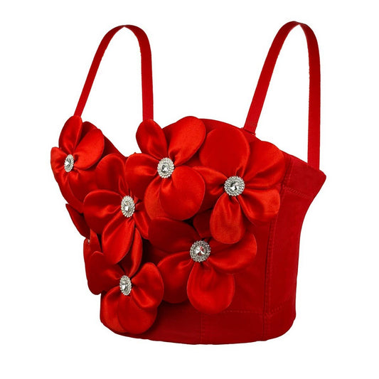 CREATIVE FLOWER HIGH-END HERRINGBONE BRA