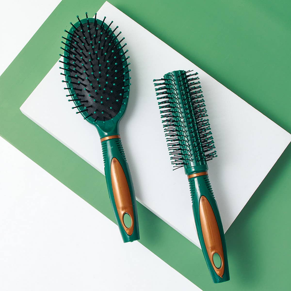 DARK GREEN HAIR COMB FOR SMOOTHING AND CURLY HAIR