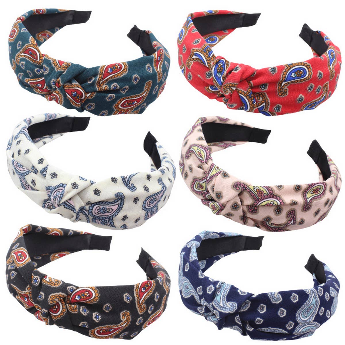 SIMPLE WIDE-BRIMMED FABRIC PRINTED HEADBAND_CWAHA1687