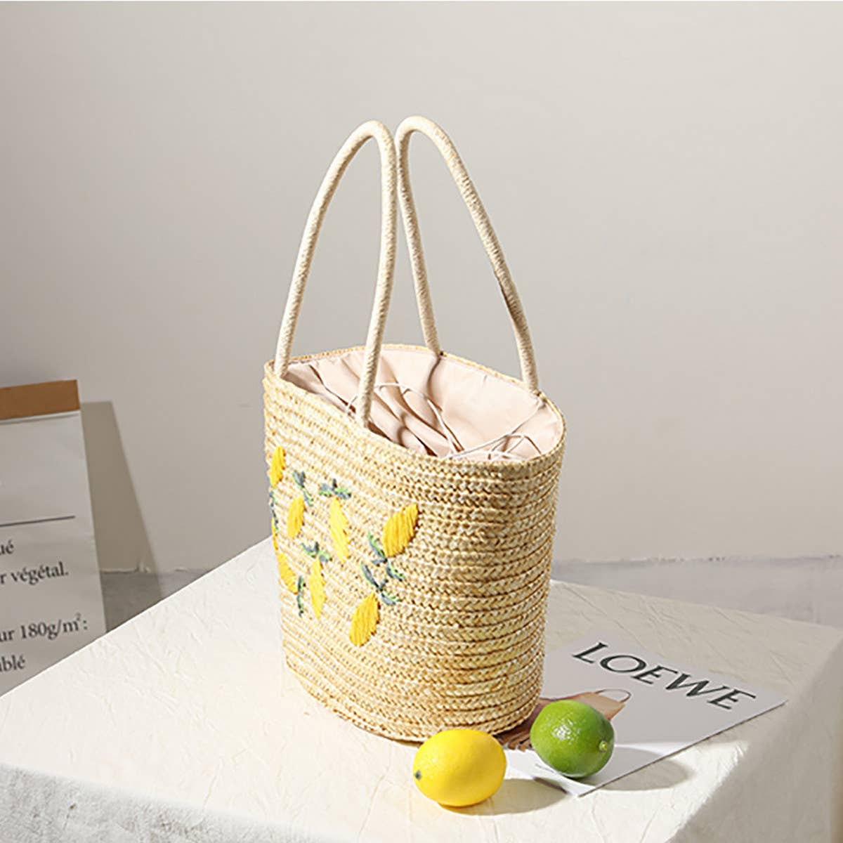 WOMEN EMBROIDERED BEACH WOVEN BAG_CWAB1877