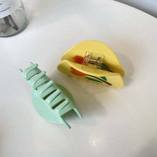 French Rose Acetate Hairpin Simple Temperament