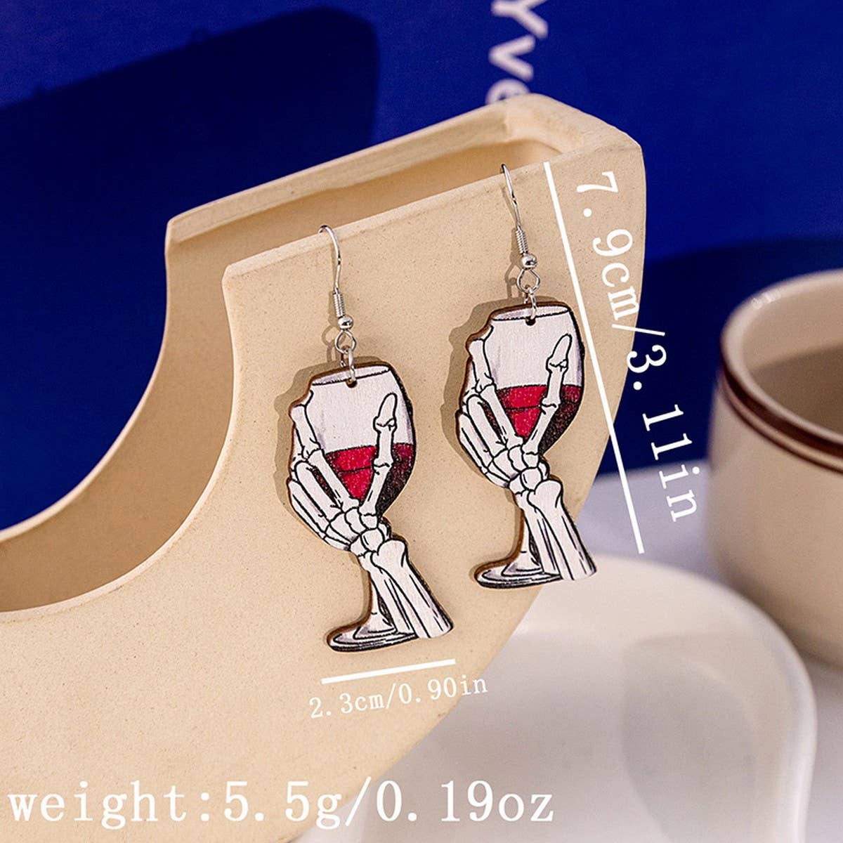 HALLOWEEN PARTY CREATIVE WOODEN EARRINGS