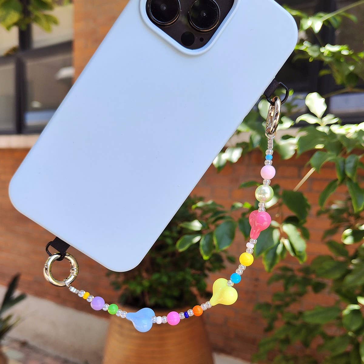 CWMM8691_DOPAMINE LOVE SIMPLE MOBILE PHONE BEADED CHAIN