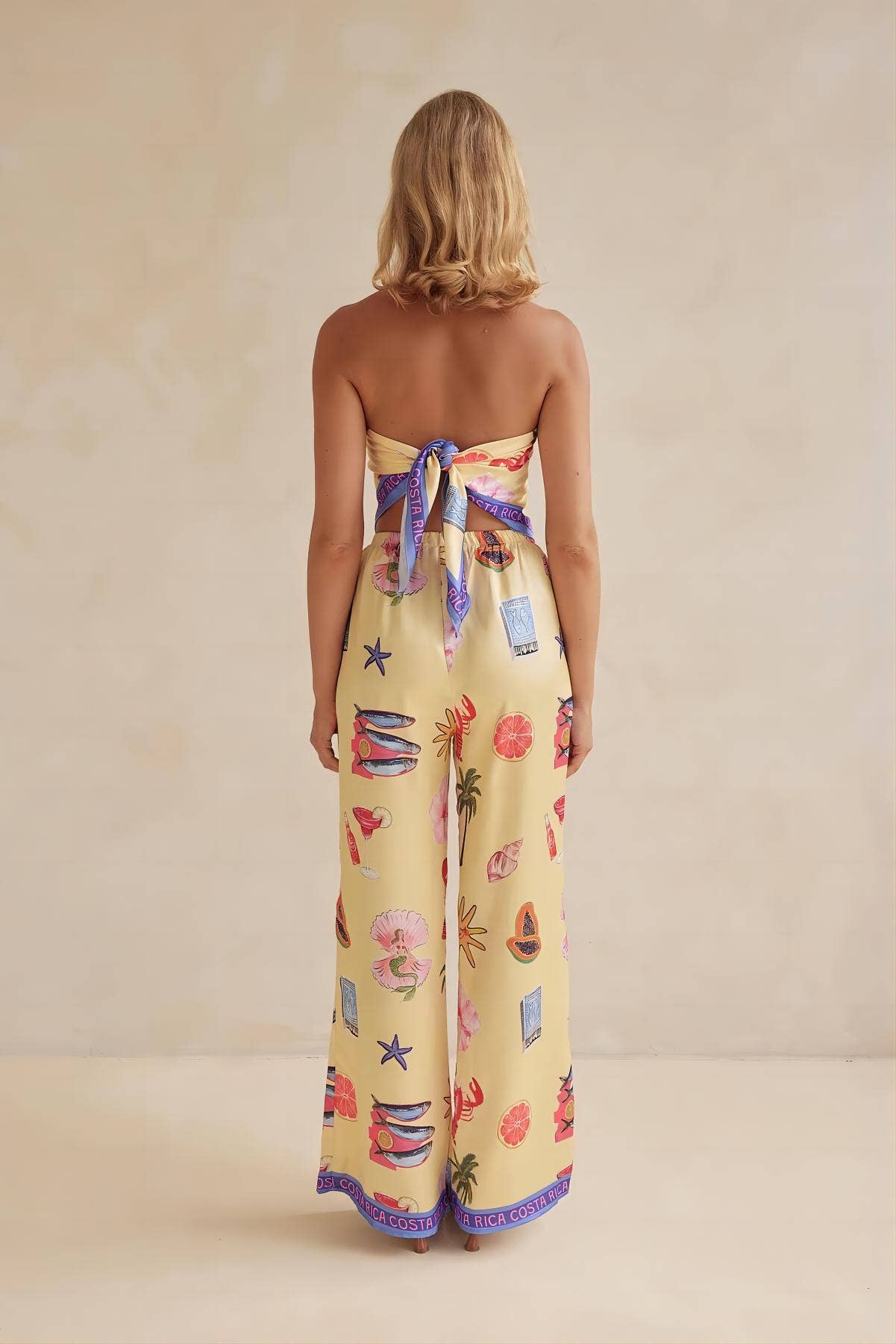 Fashion positioning sexy print strapless suit