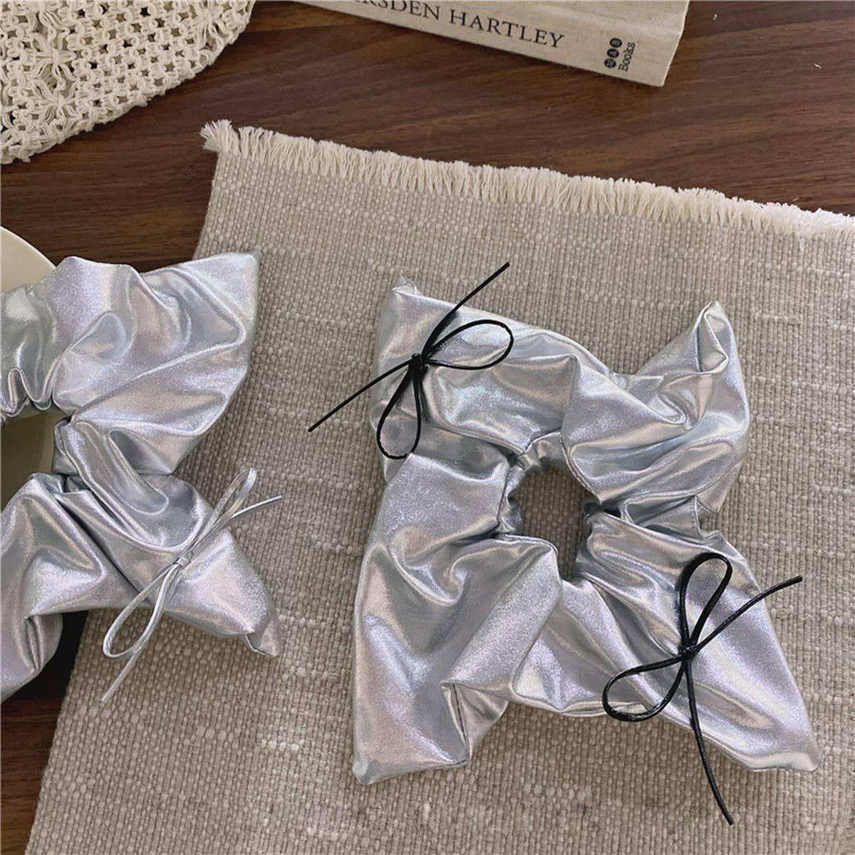 BOW LACE HAIRBAND LEATHER HAIR ROPE HEADDRESS_CWAHA3710