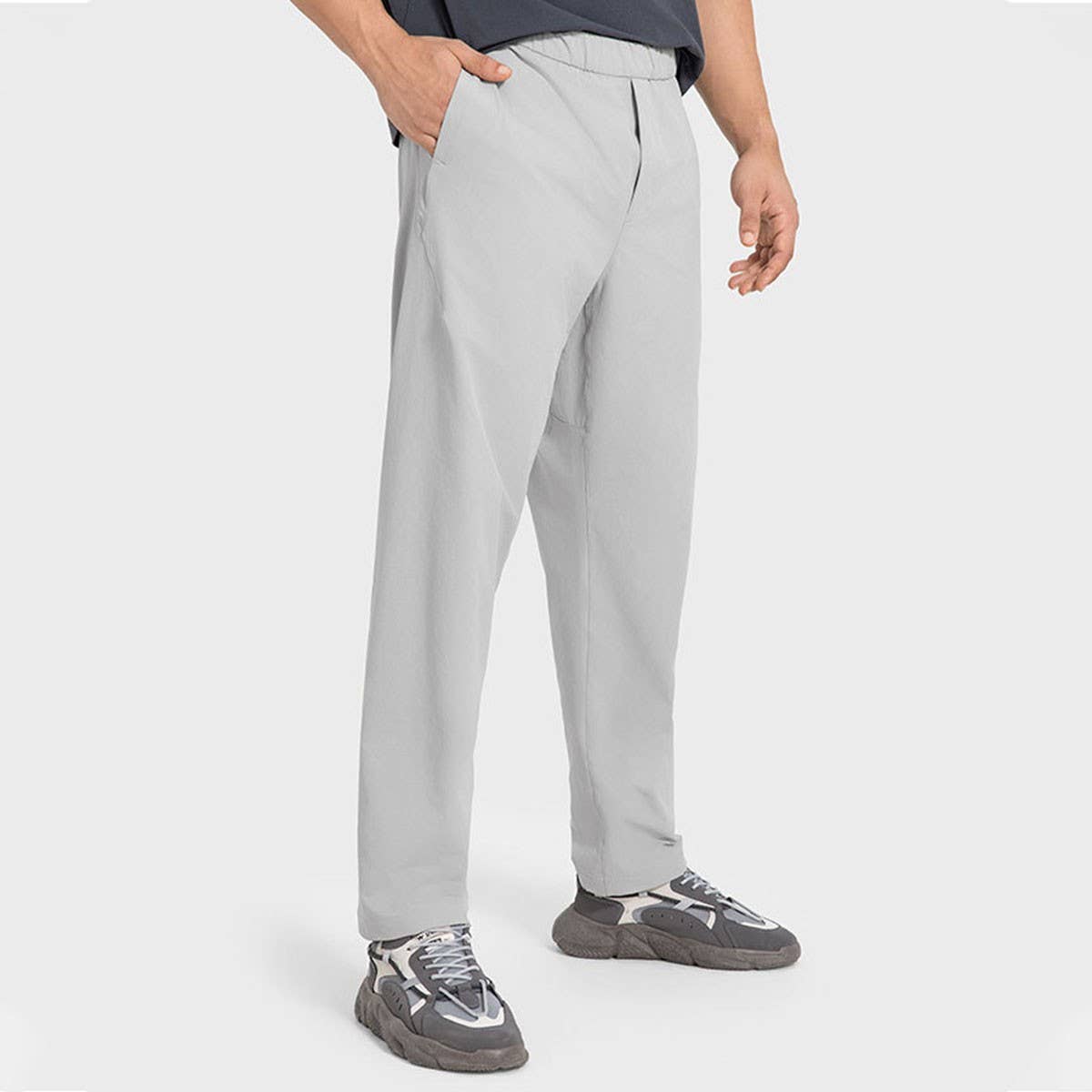 Men's Quick Dry Straight Pants, Loose Fit