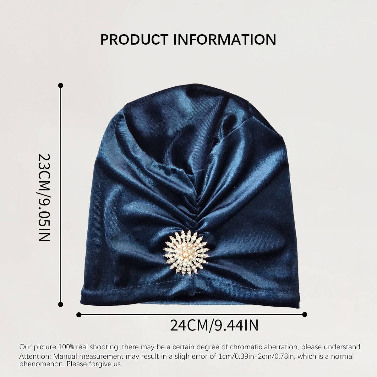 NOBLE RETRO FLANNEL RHINESTONE SUNFLOWER HEADSCARF_CWASC2443