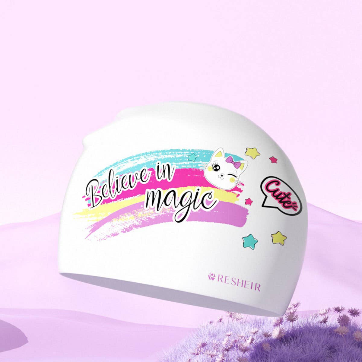 Womens Silicone Swim Cap Long Hair Waterproof